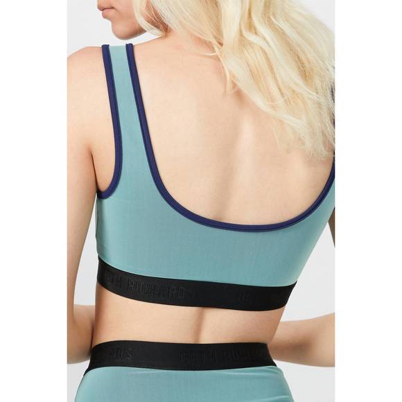 NEW BETH RICHARDS mesh overlay kim bikini top in mint - Picture 2 of 2